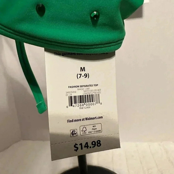 No Boundaries 2 piece Swimsuit -Green- Medium - Picture 3 of 6